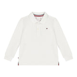 Tommy Hilfiger Polo Manica Lunga Tinta Unita per Neonato KN0KN01848 BIANCO TOMMY HILFIGER 