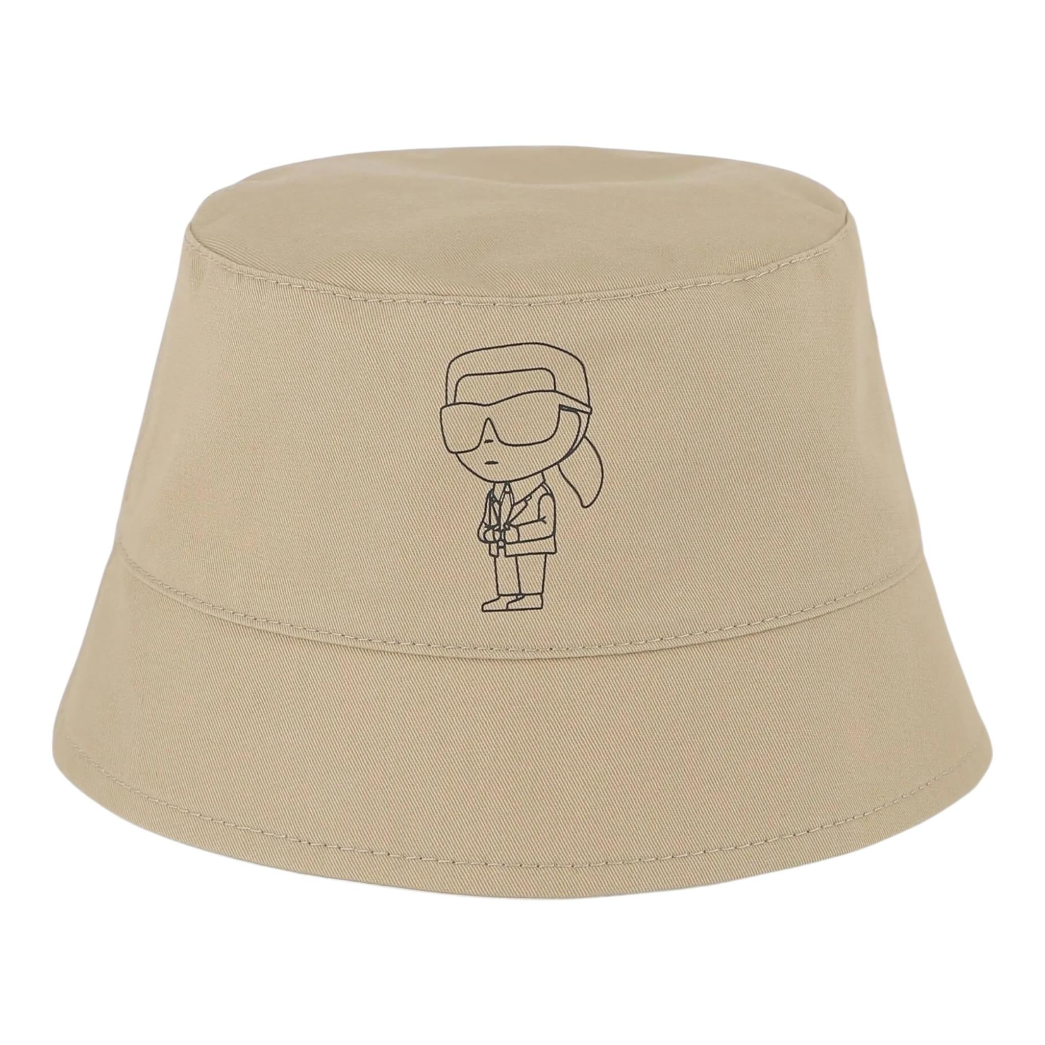 Karl Lagerfeld Cappello Reversibile Bicolore Bianco/Beige per Neonato Z0575 BIANCO/BEIGE KARL LAGERFELD 