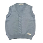 BARCELLINO gilet tinta unita con trecce Azzurro per Neonato 105608 AZZURRO BARCELLINO 