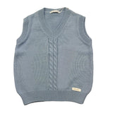 BARCELLINO gilet tinta unita con trecce Azzurro per Neonato 105608 AZZURRO BARCELLINO 