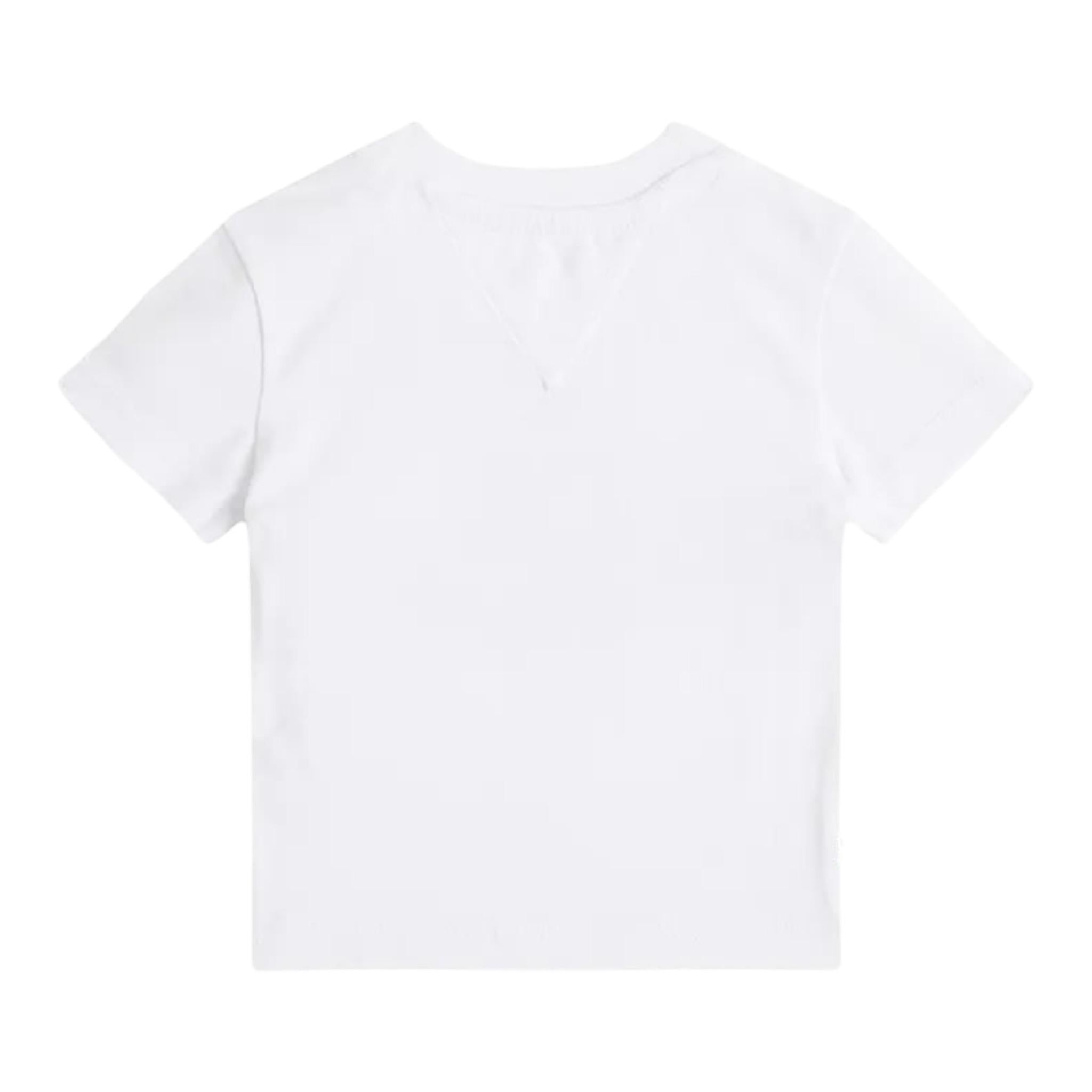 Tommy Hilfiger T-Shirt Girocollo Tinta Unita con Logo per Neonato KN0KN02024 BIANCO TOMMY HILFIGER 