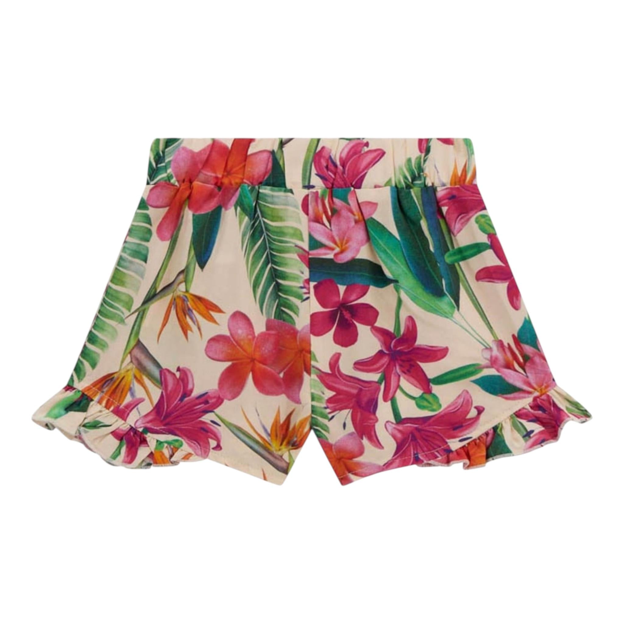 Guess Short Tinta Unita con Fantasia Fiori per Bambina K5GD06WG5S2 ROSA GUESS 