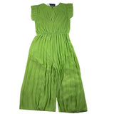 I Do – Ärmelloser, einteiliger Jumpsuit aus einfarbigem grünem Tüll für Mädchen