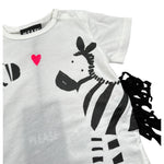 Please T-Shirt Girocollo tinta unita con Stampa Bianco per Neonata MBF4030G20 BIANCO PLEASE 