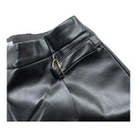 LU LU BY MISS GRANT shotrt in ecopelle tinta unita Nero per Bambina LL2980 NERO LU LU BY MISS GRANT 
