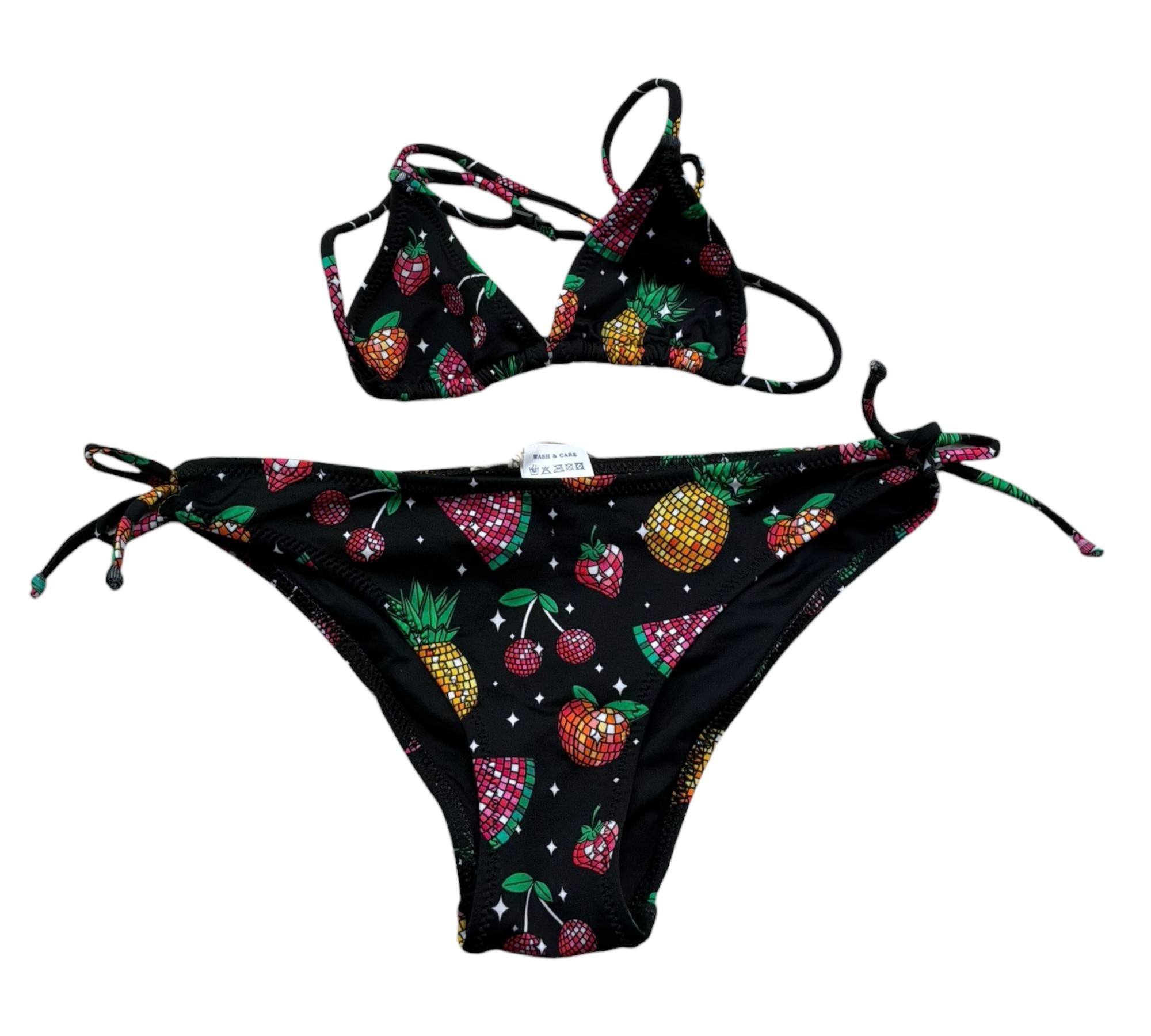 Saint Barth Costume 2 Pezzi Triangolo-Mutandina Tinta Unita per Bambina HOLLY NERO SAINT BARTH 