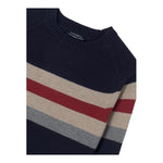 NUKUTAVAKE maglia tricolore con fantasia a righe girocollo Blu notte per Bambino 7393 BLU NOTTE NUKUTAVAKE 