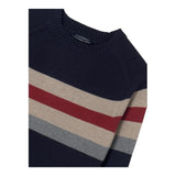 NUKUTAVAKE maglia tricolore con fantasia a righe girocollo Blu notte per Bambino 7393 BLU NOTTE NUKUTAVAKE 