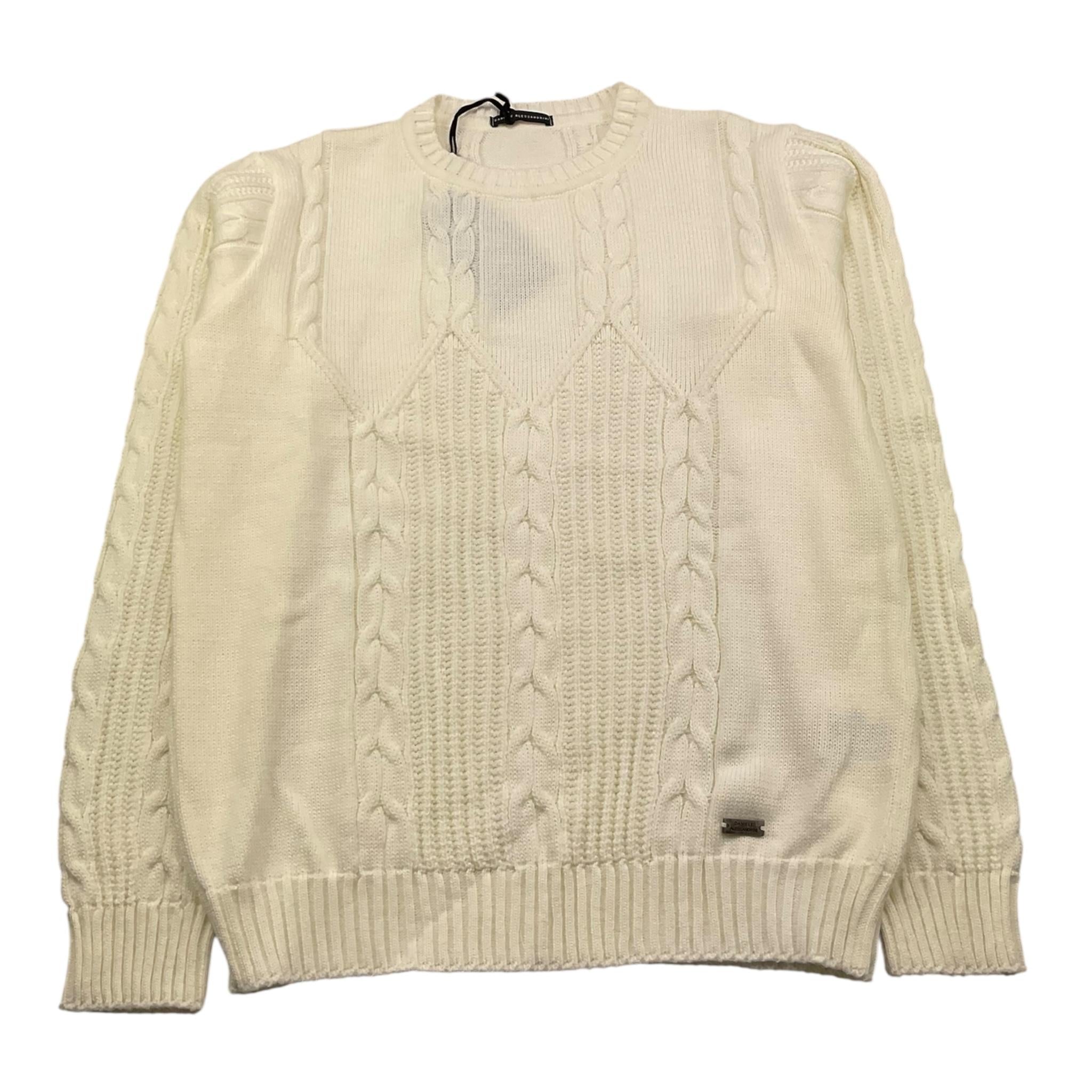 DANIELE ALESSANDRINI maglia girocollo tinta unita Panna per Bambino 1231W00130 PANNA DANIELE ALESSANDRINI 