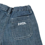 Diesel Bermuda In Denim Tinta Unita con Logo per Neonato K00146 BLU DIESEL 
