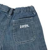 Diesel Bermuda In Denim Tinta Unita con Logo per Neonato K00146 BLU DIESEL 