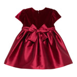 IL GUFO abito tinta unita in velluto mezza manica Rosso per Bambina A24VM771N0063 ROSSO IL GUFO 
