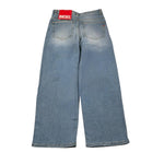 Diesel Jeans Tinta Unita Modello Palazzo per Bambina J00818X AZZURRO DIESEL 