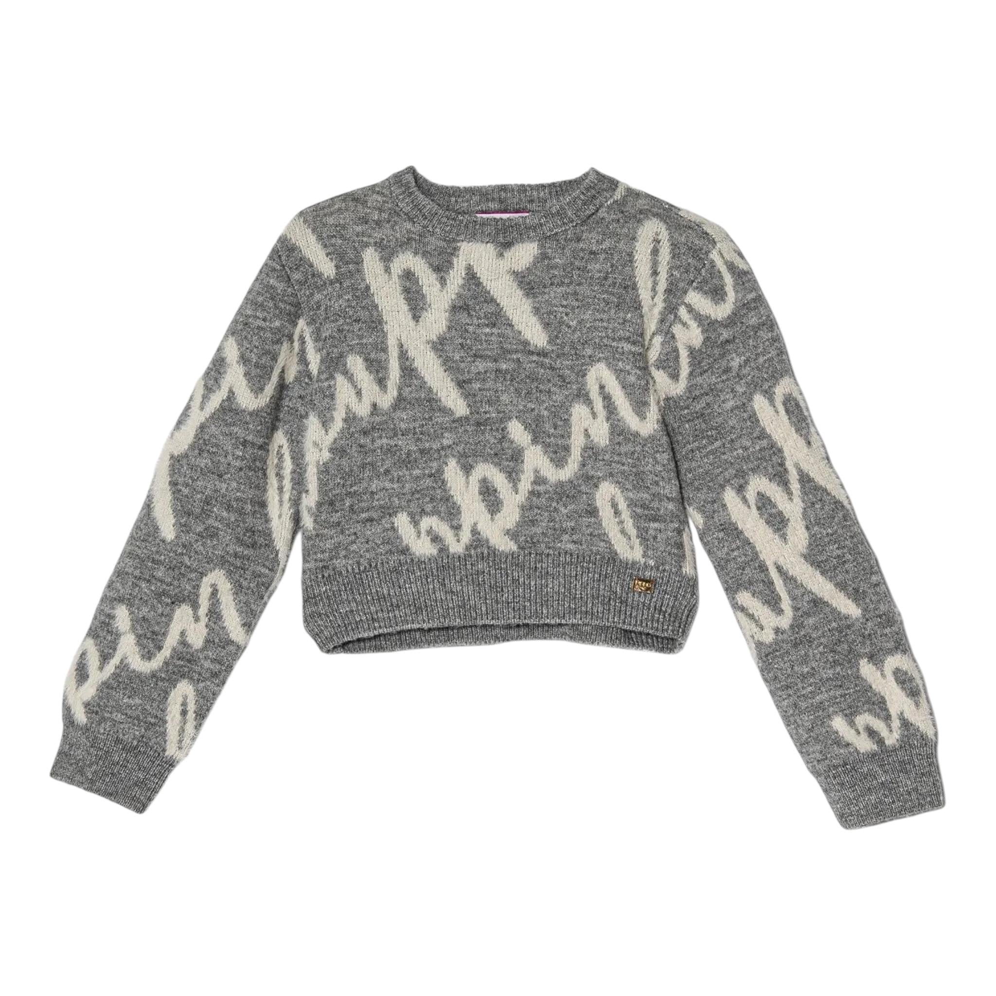 PINKO maglia tinta unita logata girovollo Grigio per Bambina F4PIJGJP019X GRIGIO PINKO 