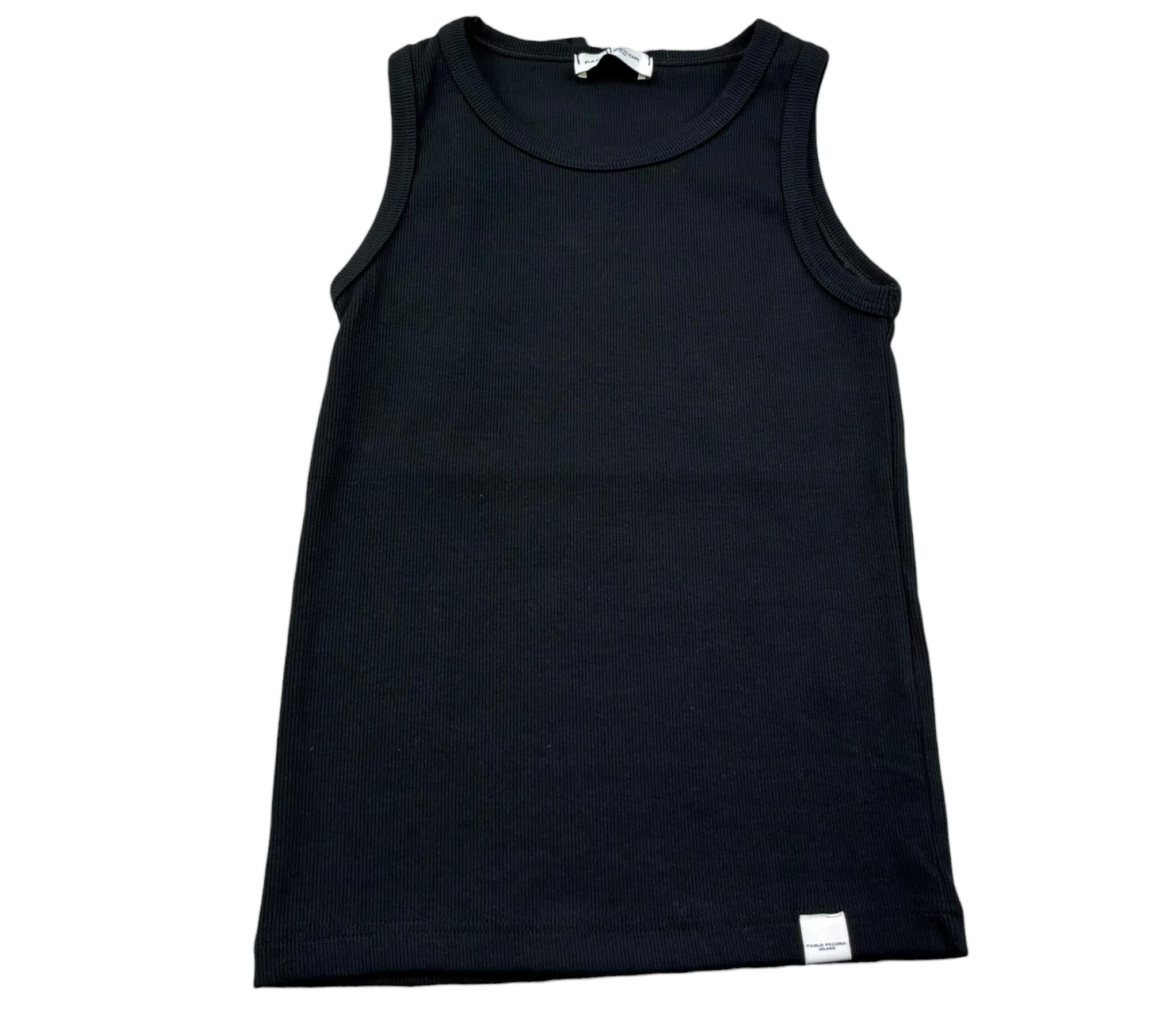 Paolo Pecora Canotta Girocollo Tinta Unita per Bambino PP4269 NERO PAOLO PECORA 