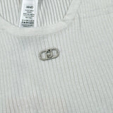 Liu Jo Canotta tinta unita con Logo Bianco per Bambina GA5041XX BIANCO LIU JO 