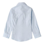SARABANDA camicia tinta unita con fantasia pois Azzurro per Neonato 0A124N AZZURRO SARABANDA 