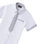 Sarabanda Camicia Tinta Unita con Cravatta per Neonato 0B132N BIANCO SARABANDA 