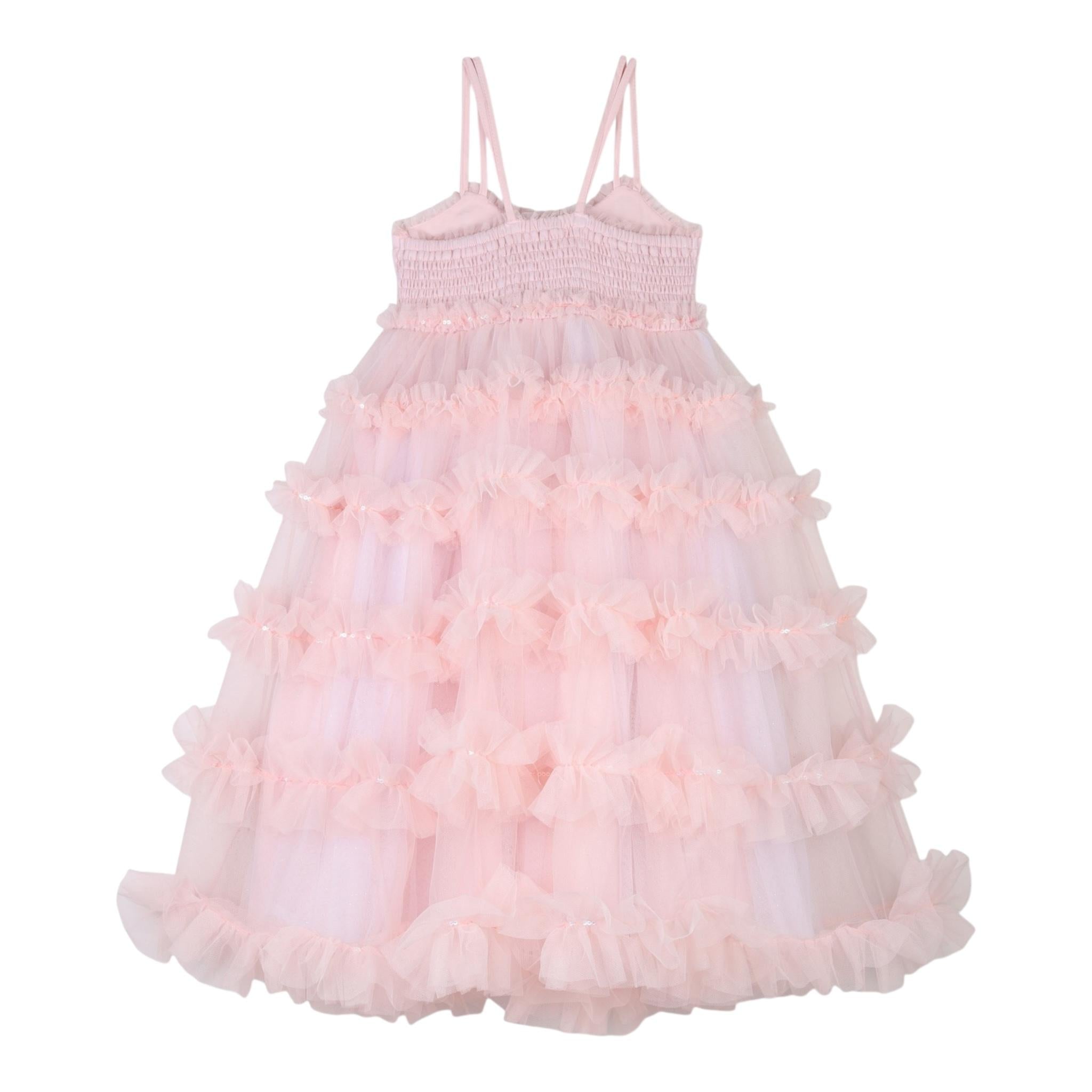 Billieblush Abito Cerimonia Tinta Unita con Tulle  per Neonata U20976N ROSA BillIEBLUSH 