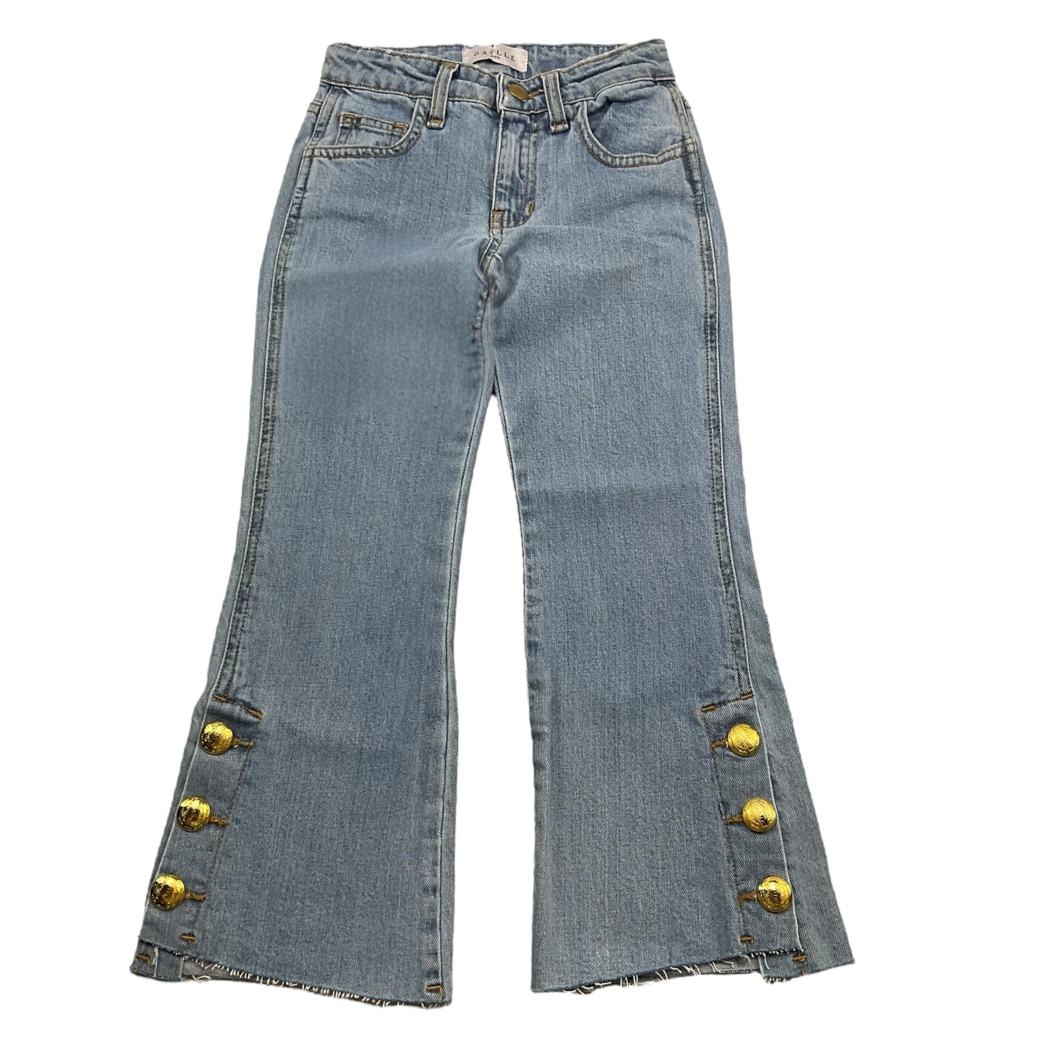 GAELLE jeans tinta unita a zampa con girovita regolabile Azzurro per Bambina 2745PD00025 AZZURRO GAELLE 