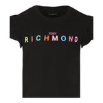 John Richmond Abito Tinta Unita con Stampa per Bambina RGP25159VE NERO JOHN RICHMOND 