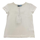 Mimisol T-Shirt Tinta Unita con Logo per Bambina MFTS076J BIANCO MIMISOL 