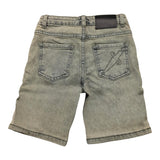 Cesare Paciotti Einfarbige Denim-Bermuda-Shorts mit verstellbarem Bund Grau für Jungen