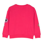 MARC JACOBS felpa chiusa girocollo tinta unita con stampe in contrasto Fuxia per Bambina W15685 FUXIA MARC JACOBS 