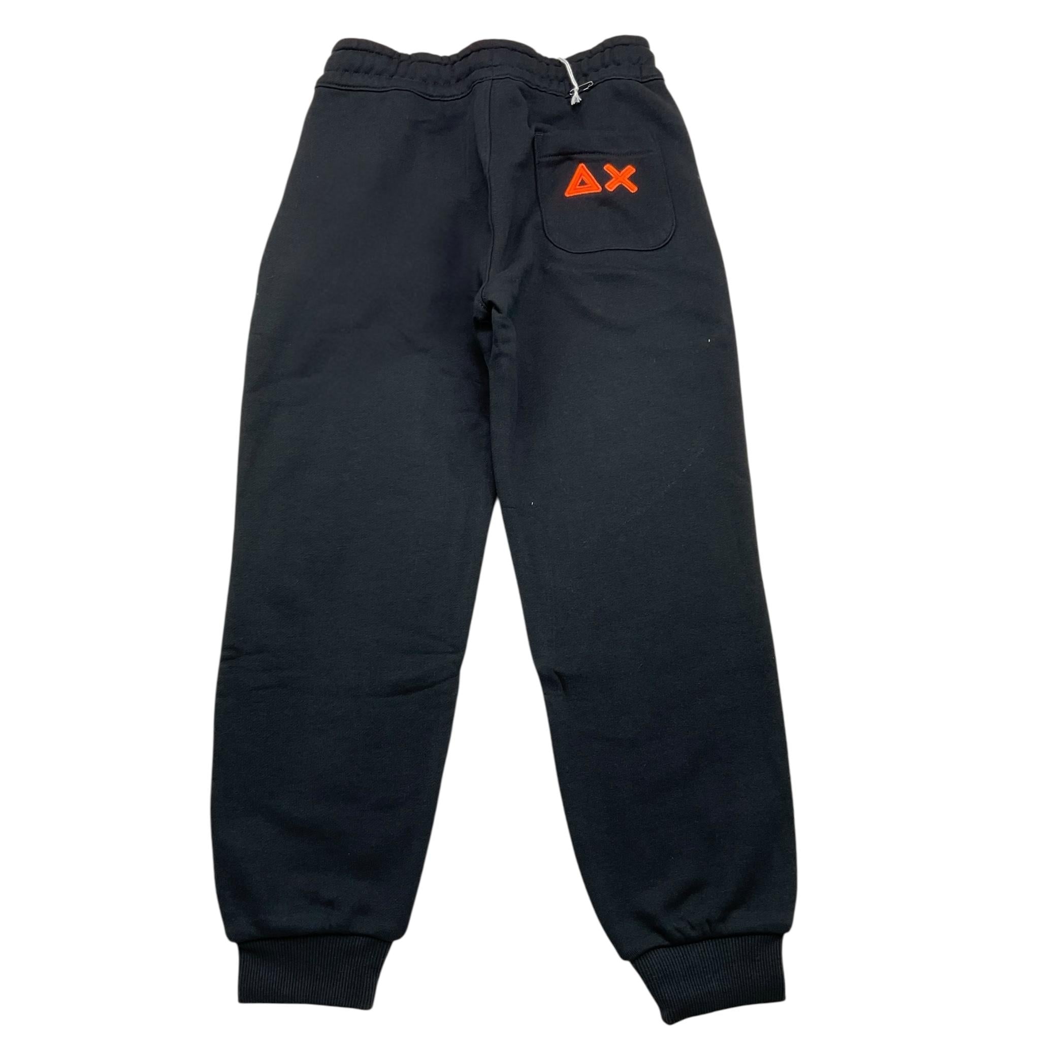 SUN68 pantalone tuta tinta unita con logo Nero per Bambino F44345X NERO SUN68 