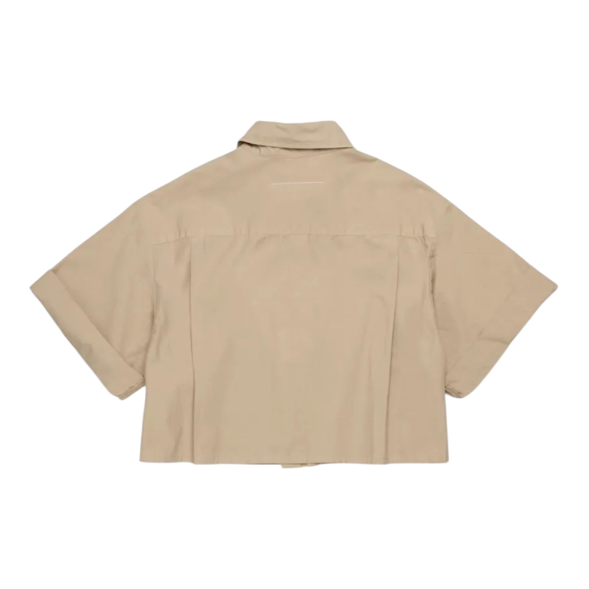 Maison Margiela Camicia Tinta Unita Modello Crop per Bambina M60511 BEIGE MAISON MARGIELA 