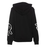 DISCLAIMER felpa con zip e cappuccio tinta unita con stampa logo Nero per Bambino 24IDK58010 NERO DISCLAIMER 