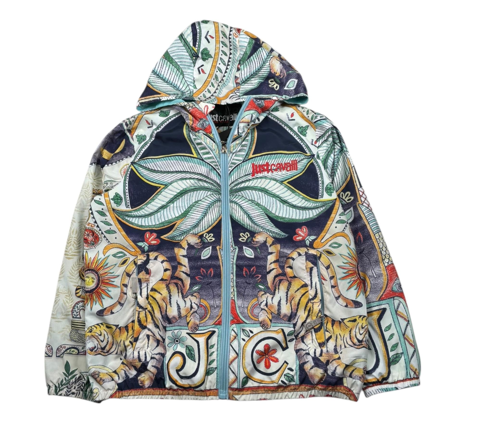 Just Cavalli Giubbino Stampa Fantasia con Cappuccio per Bambino JBP26181KW MULTICOLOR JUST CAVALLI 