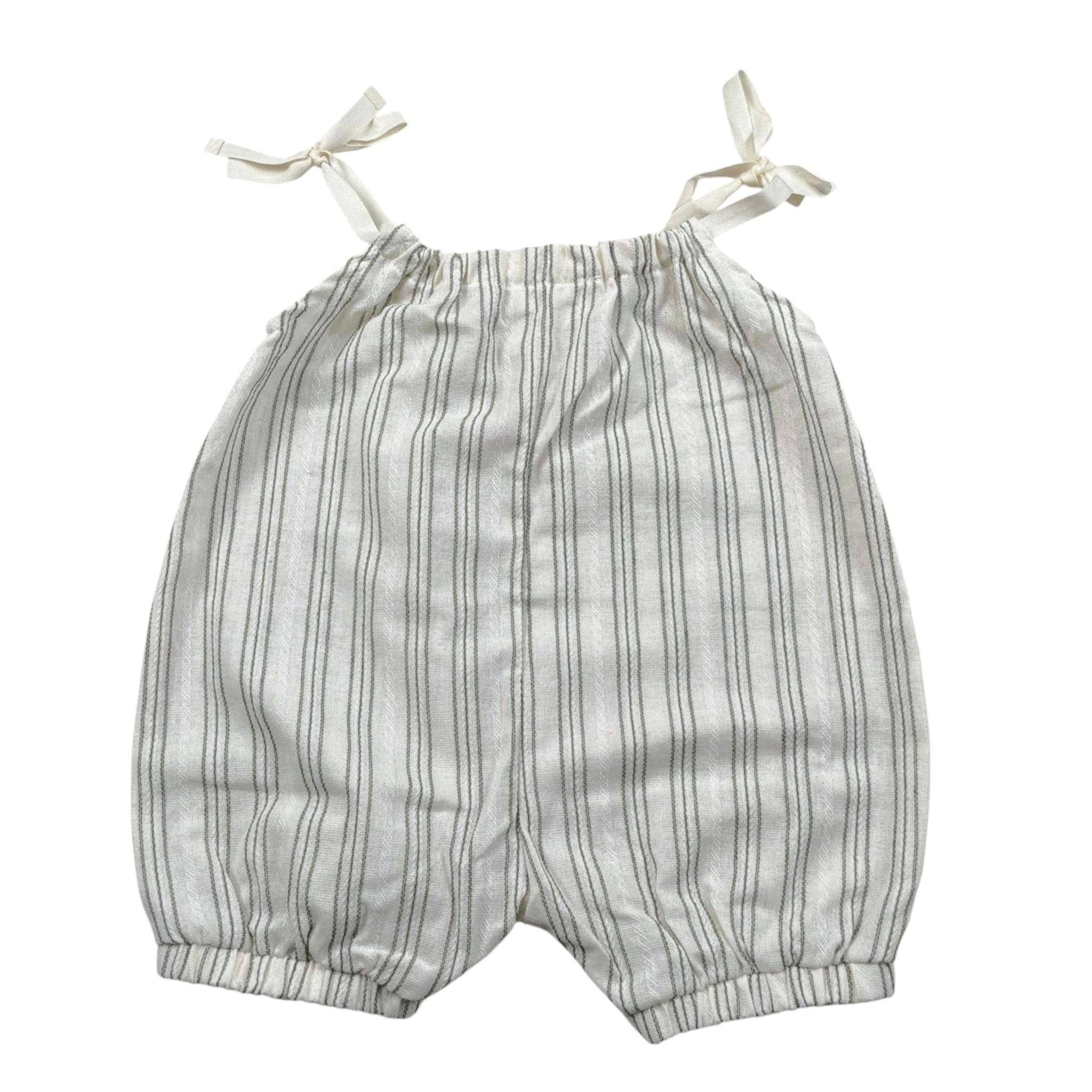 Lalalu' Pagliaccetto Tinta Unita con Fantasia A Righe per Neonato SLTL15P PANNA LALALU' 