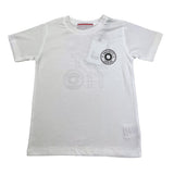 Cesare Paciotti – Einfarbiges T-Shirt mit Rundhalsausschnitt und weißem Aufdruck für Neugeborene
