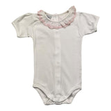 Babidu Einfarbiger Halbarm-Body mit weißem Kragen für Babys