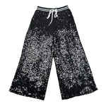 John Richmond Pantalone Modello Palazzo Paillettato Tinta Unita per Bambina RGP26060PA NERO JOHN RICHMOND 