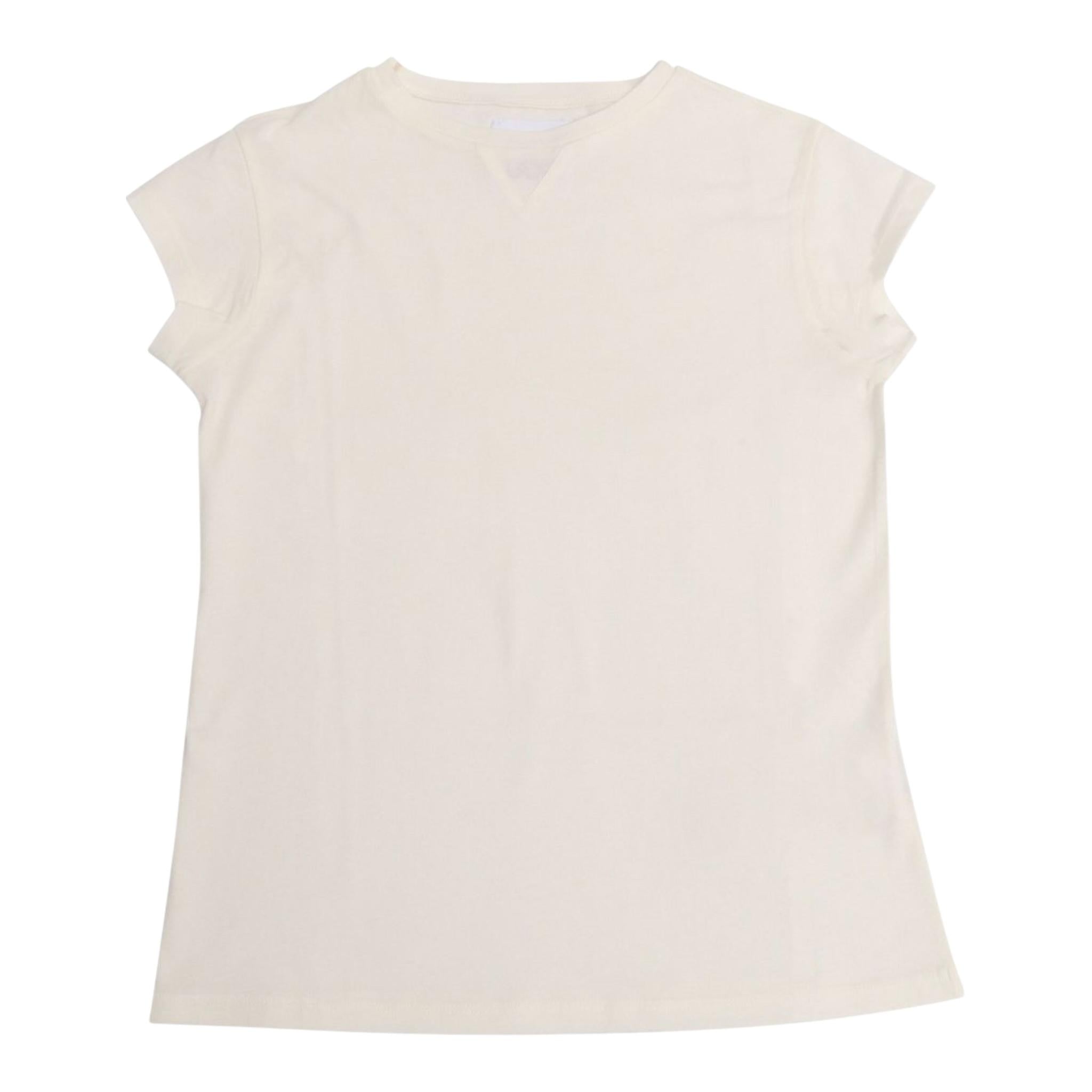 Dou Dou T-Shirt Girocollo Tinta Unita per Bambina DW8A11 BIANCO DOU DOU 