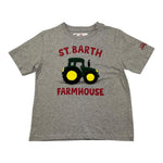 SAINT BARTH t-shirt girocollo tinta unita con stampa Grigio per Bambino FARMHOUSE GRIGIO SAINT BARTH 