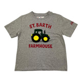 SAINT BARTH t-shirt girocollo tinta unita con stampa Grigio per Bambino FARMHOUSE GRIGIO SAINT BARTH 