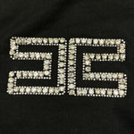 Elisabetta Franchi Felpa Girocollo Tinta Unita con Applicazioni Brillantini per Bambina EFFE149 NERO ELISABETTA FRANCHI 