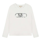 MICHAEL KORS shirt girocollo tinta unita con stampa Bianco per Neonata R30145N BIANCO MICHAEL KORS 