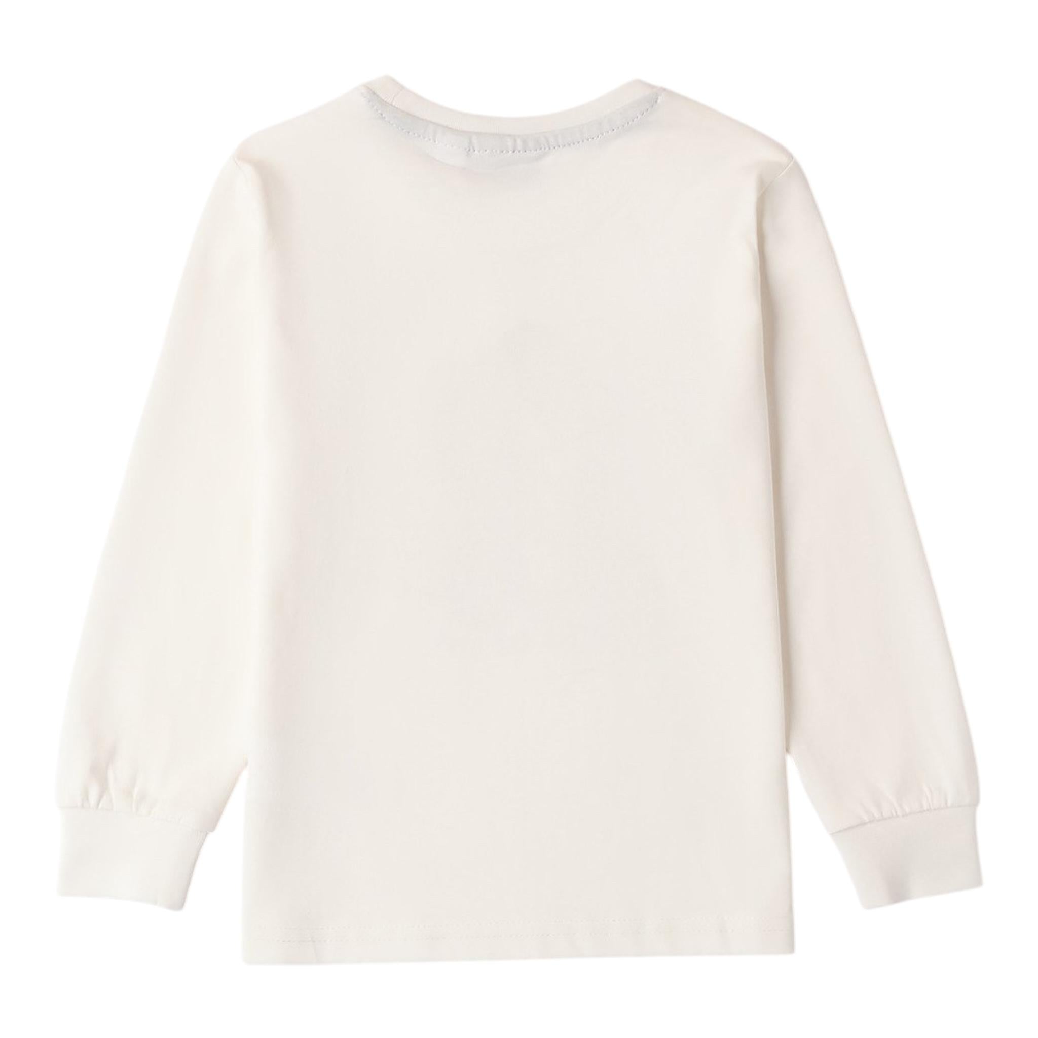 SARABANDA shirt girocollo tinta unita con stampa Bianco per Neonato A130 BIANCO SARABANDA 