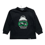 NEVER TOO shirt girocollo tinta unita con stampa Nero per Neonato NT2164BXN NERO NEVER TOO 