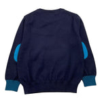 SUN68 maglia girocollo tinta unita con logo e toppe Blu per Neonato K44327N BLU SUN68 