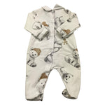 LE BEBE' tutina manica lunga tinta unita con orsi Bianco per Neonato LBB5223 BIANCO LE BEBE' 