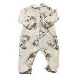 LE BEBE' tutina manica lunga tinta unita con orsi Bianco per Neonato LBB5223 BIANCO LE BEBE' 
