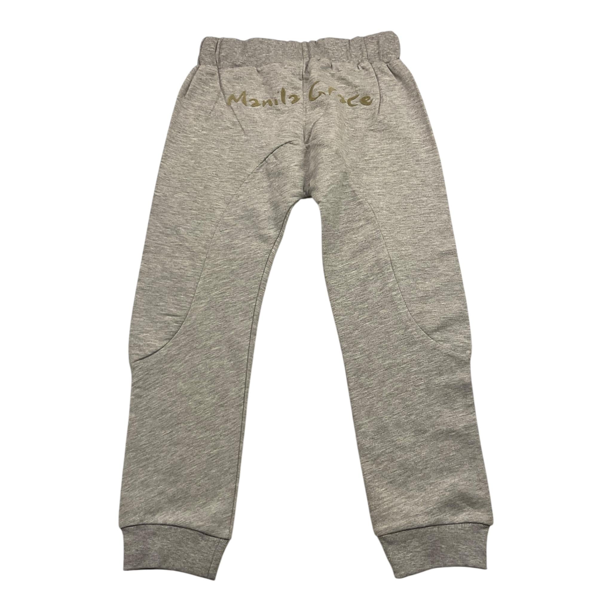 MANILA GRACE pantalone modello tuta tinta unita Grigio per Bambina PAN1239 GRIGIO MANILA GRACE 