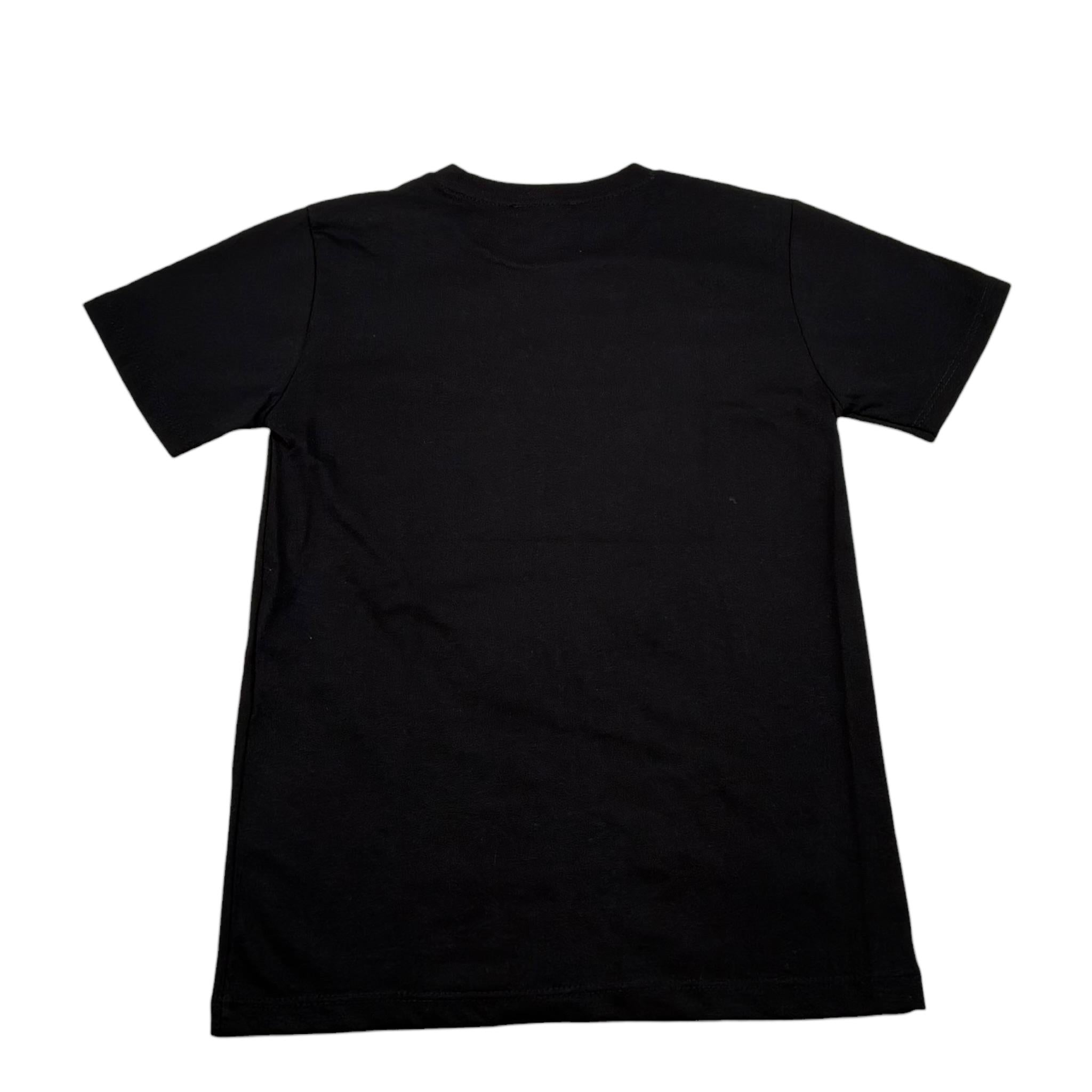 Never Too T-Shirt tinta unita con Stampa Nero per Bambino NT2336R NERO NEVER TOO 