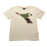 Diadora Rundhals-T-Shirt einfarbig mit kontrastierendem Logo-Print Creme für Jungen