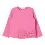 LIU JO felpa tinta unita girocollo con fiocco Fuxia per Neonata KF4106F0939 FUXIA LIU JO 